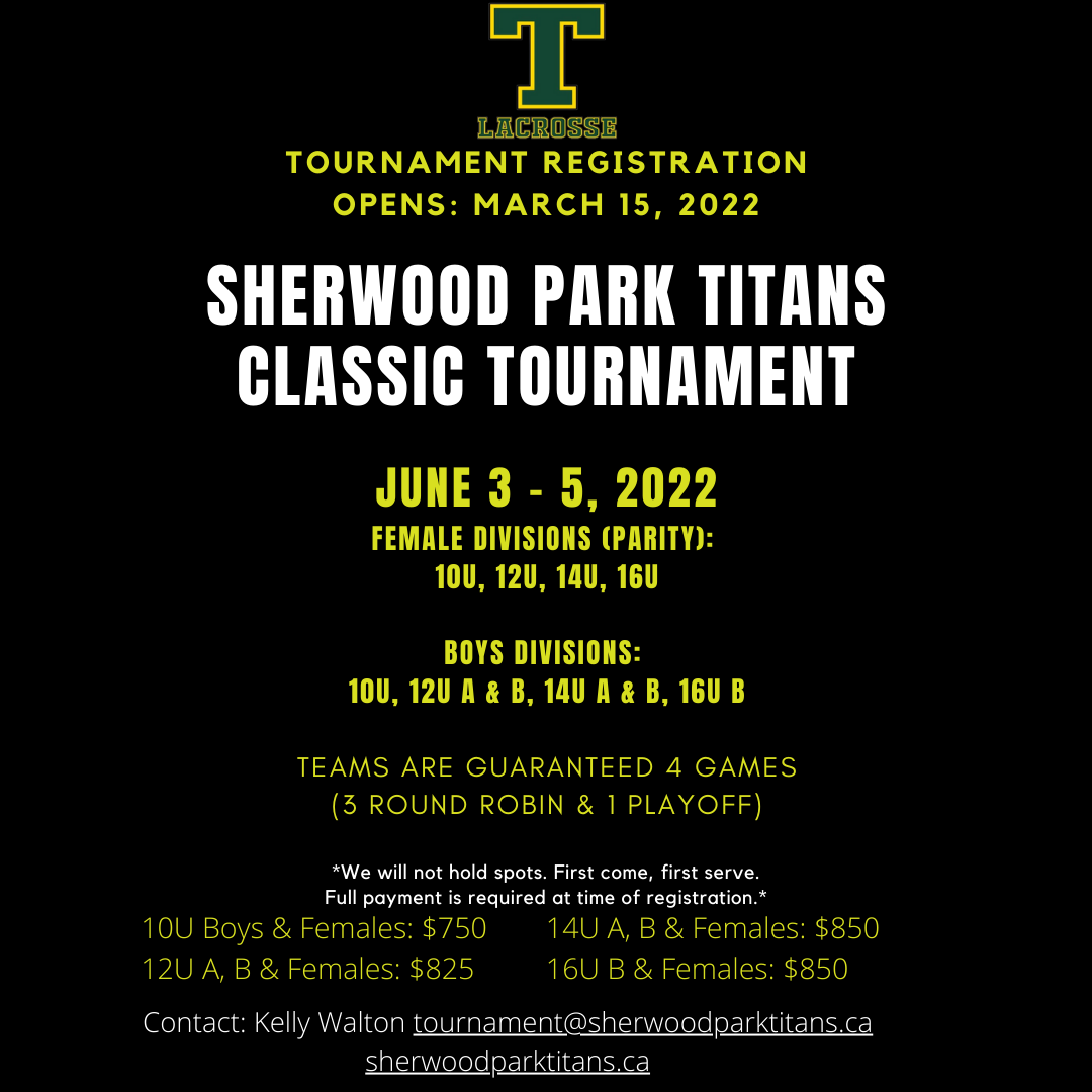 Sherwood Park Titans Classic Tournament 2022